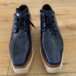 Stella McCartney Faux-Leather Star Platform Oxford